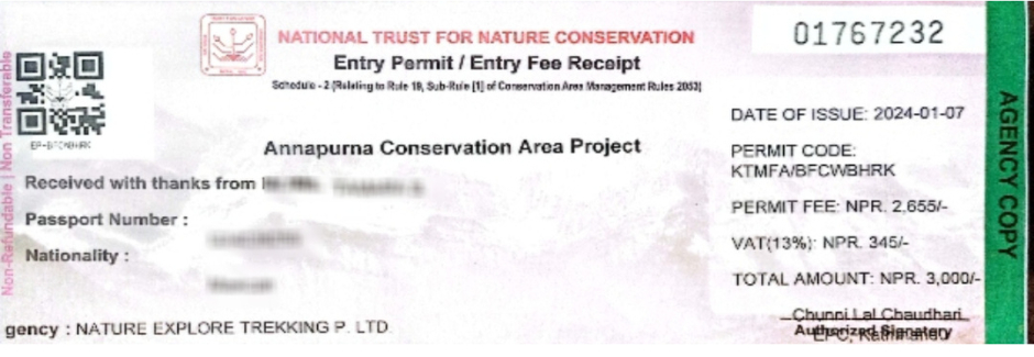 3:Conservation Area entrance fee